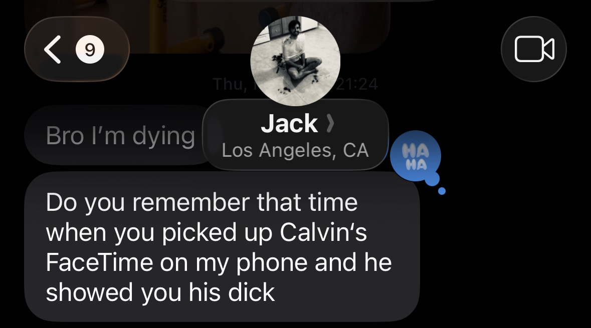 the last text I got from Jack